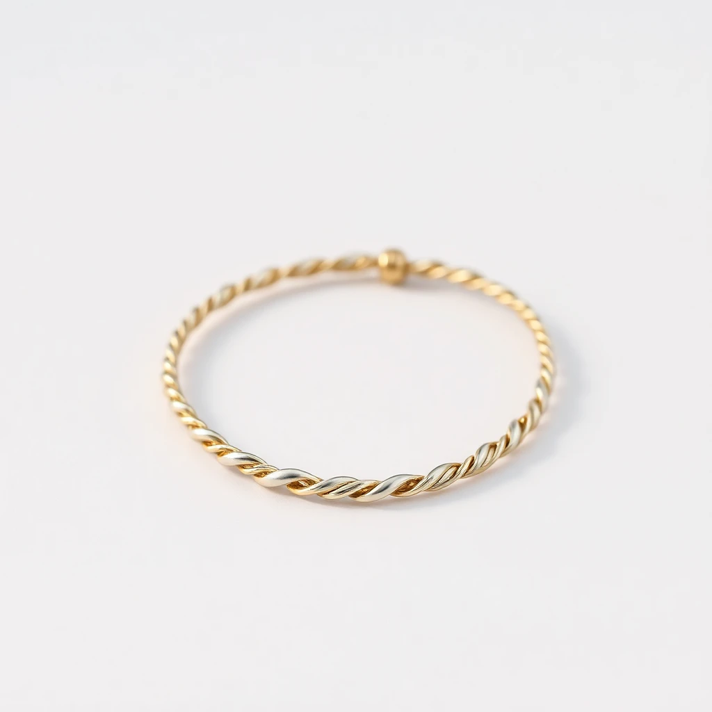 Bracelet Ancre or blanc