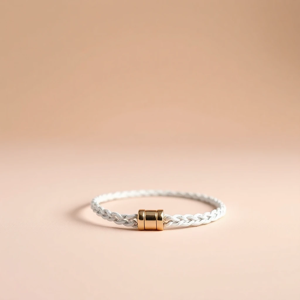 Bracelet Ancre or blanc