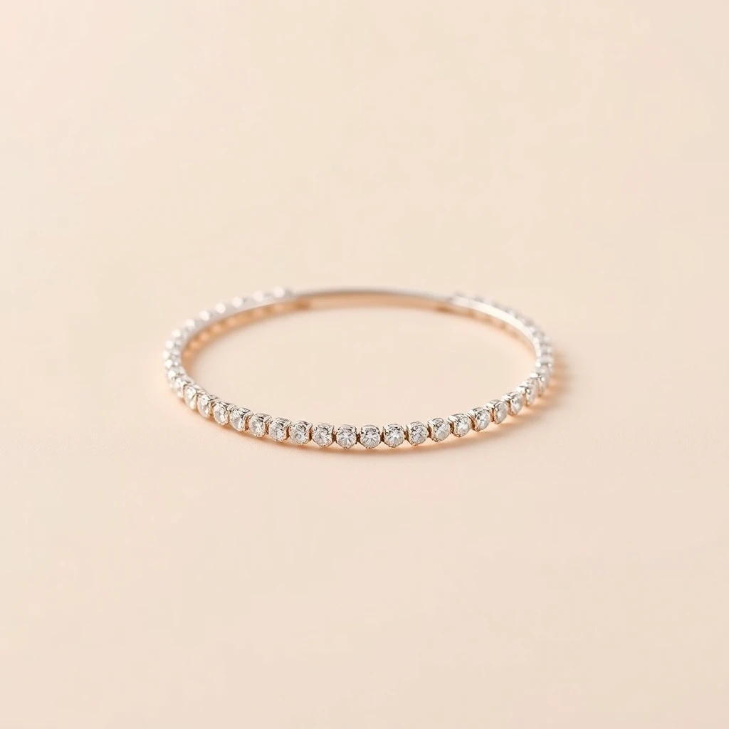 Bracelet Anneau Or Blanc