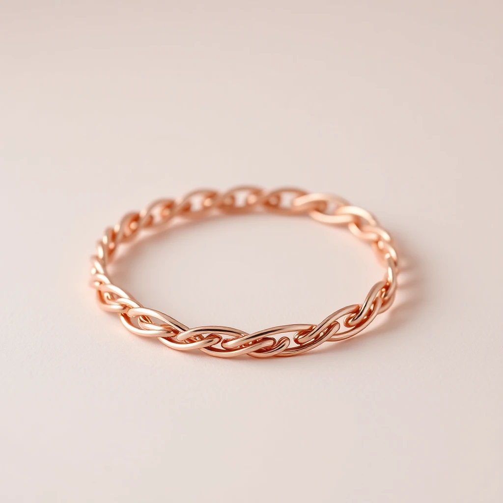 Bracelet Anneau Or Rose