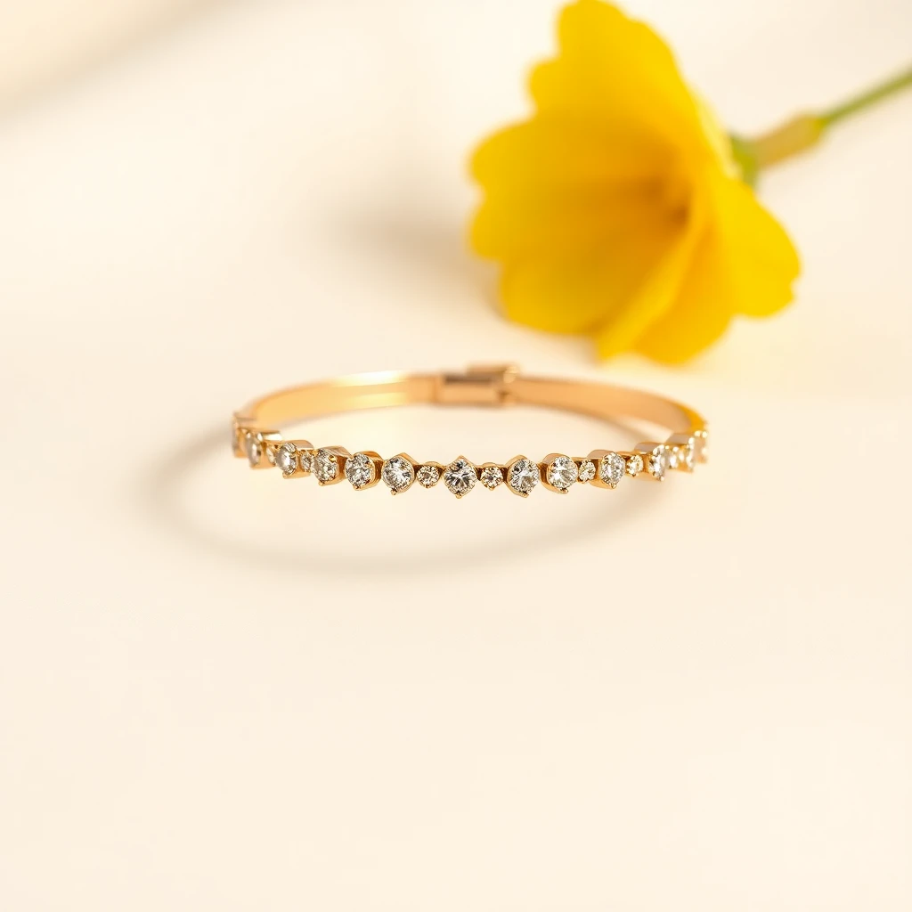Bracelet Clou Diamants Or Jaune