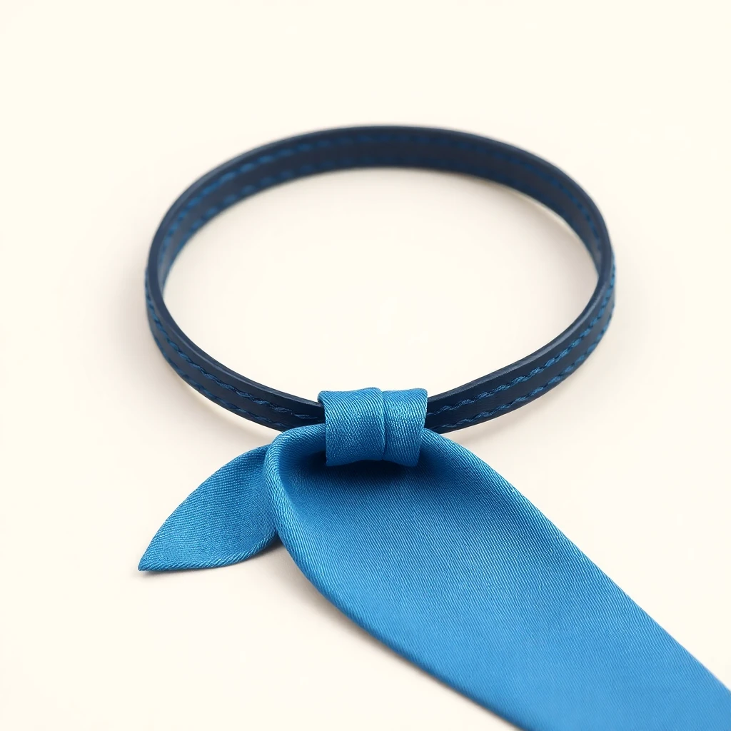 Bracelet cuir Bleu Tie
