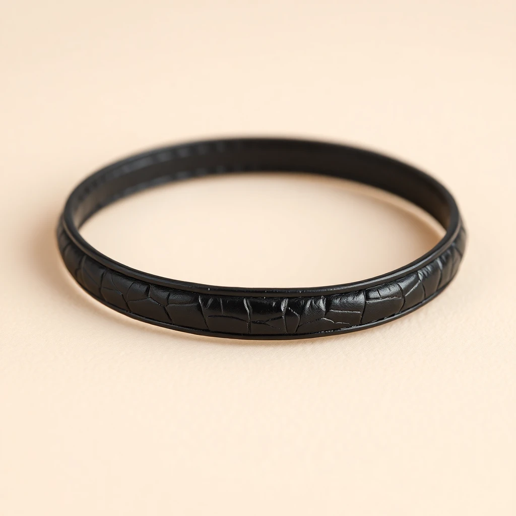 Bracelet cuir Noir