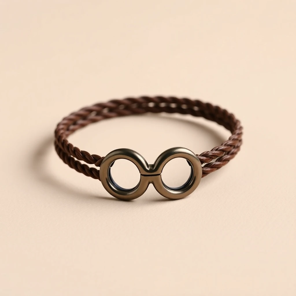 Bracelet double H Cacao Mat