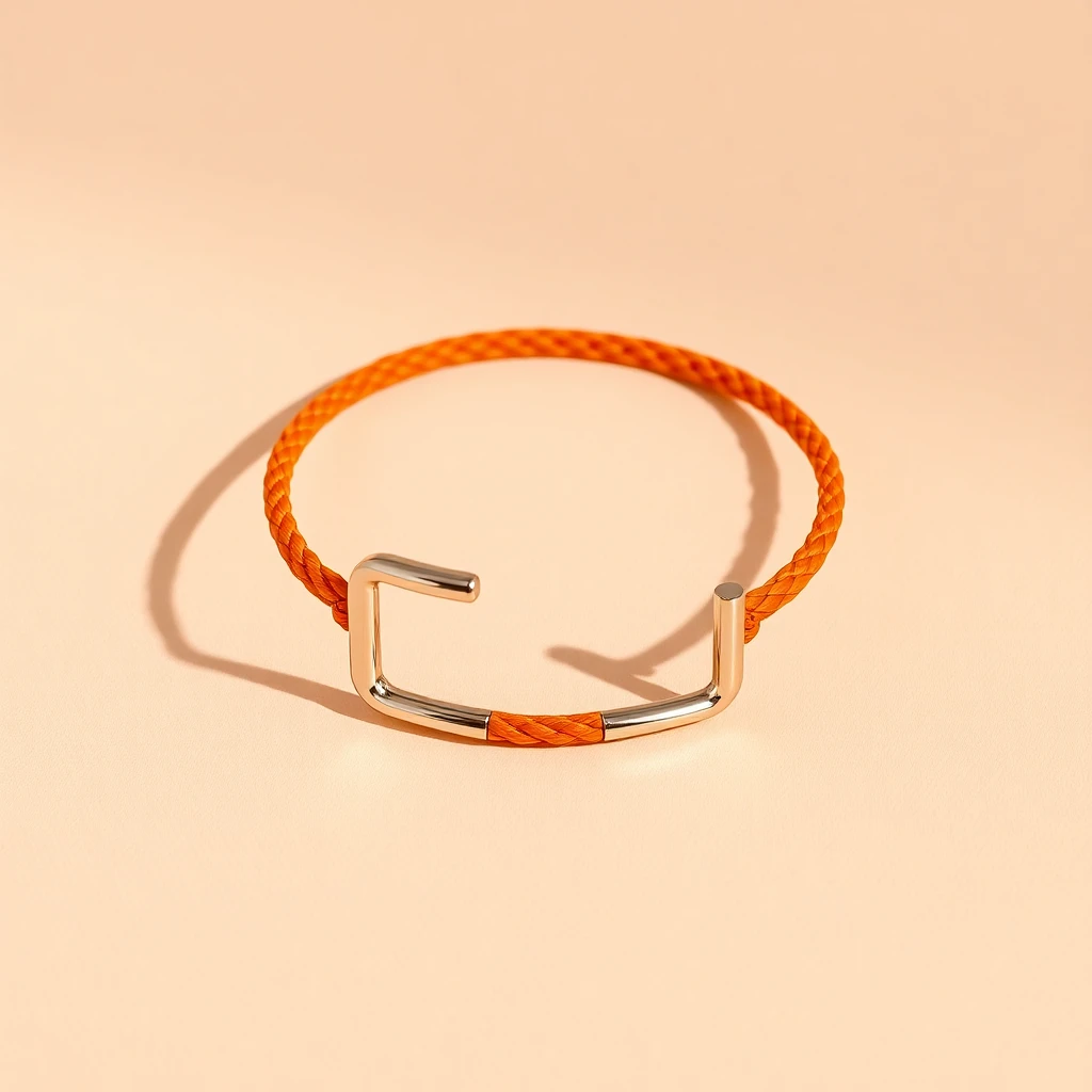 Bracelet double H Orange Feu Mat