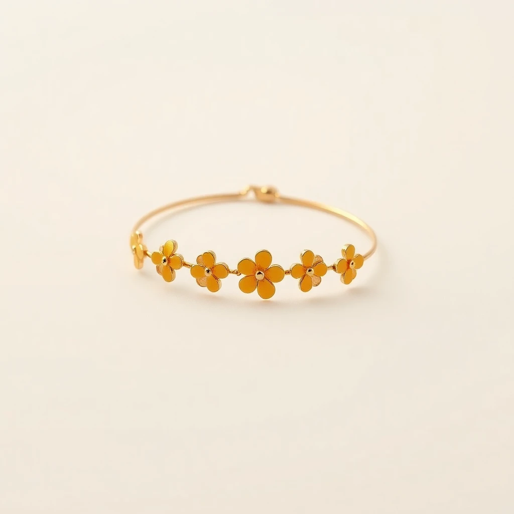 Bracelet Mono fleurs Or Jaune