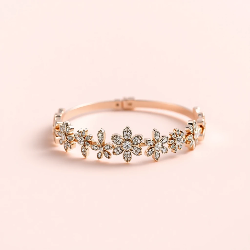 Bracelet Multi-motifs fleurs Diamant