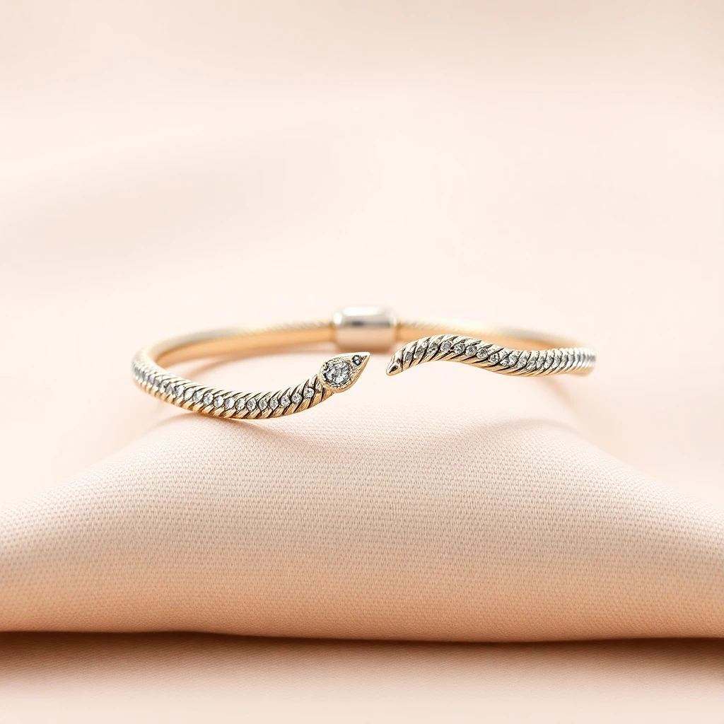 Bracelet serpent Or Blanc Diamant