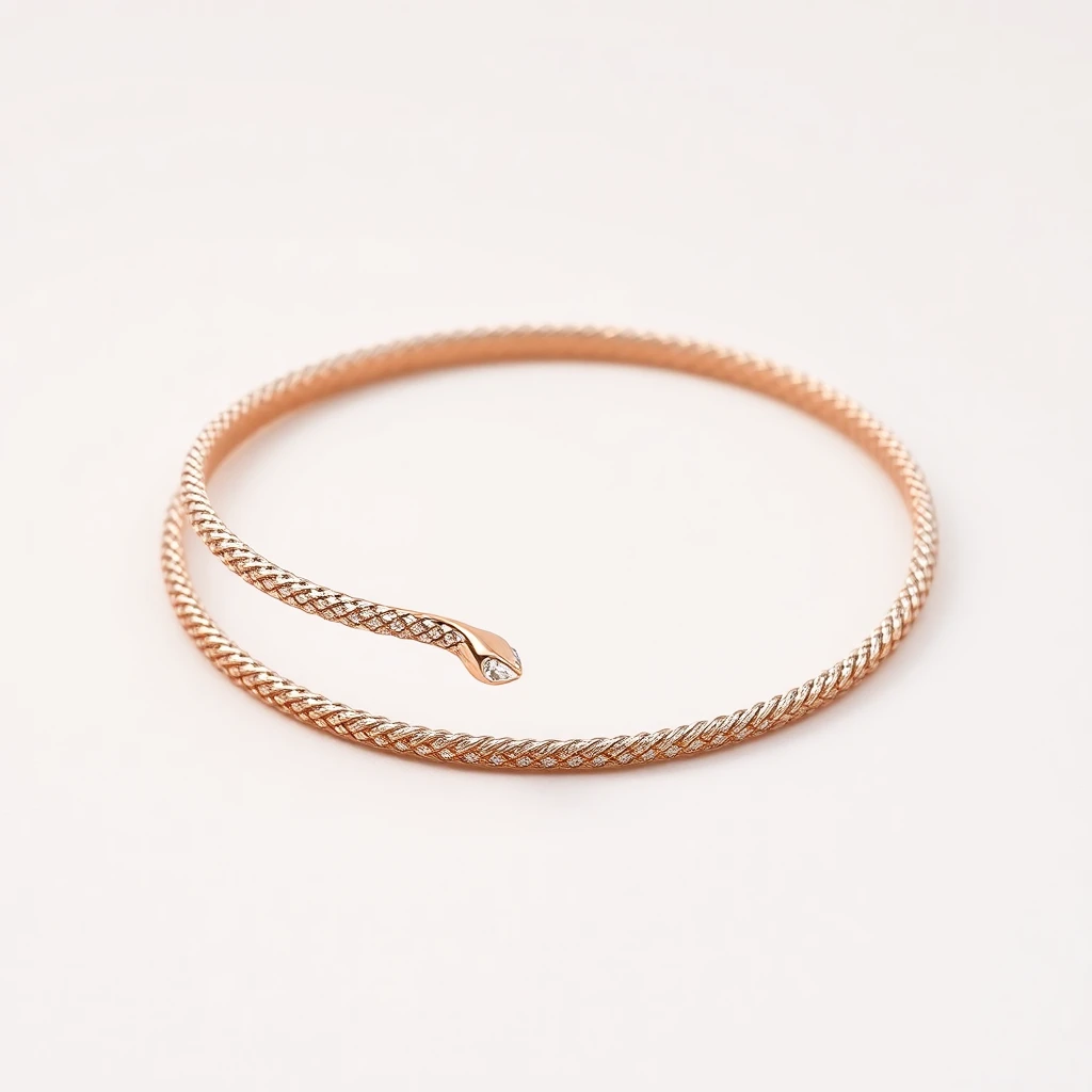Bracelet serpent Or Rose Diamant