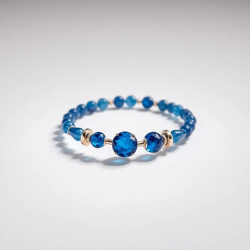 Bracelet tour H Bleu Abysse