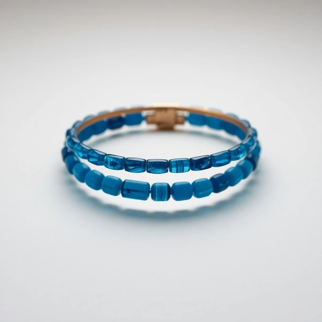 Bracelet tour H Bleu Ciel