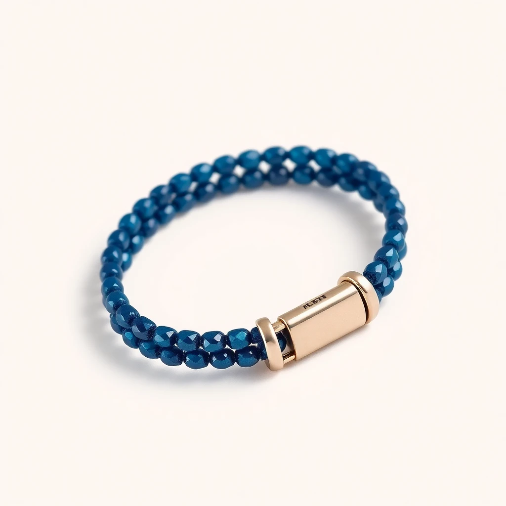 Bracelet tour H Bleu Polaire