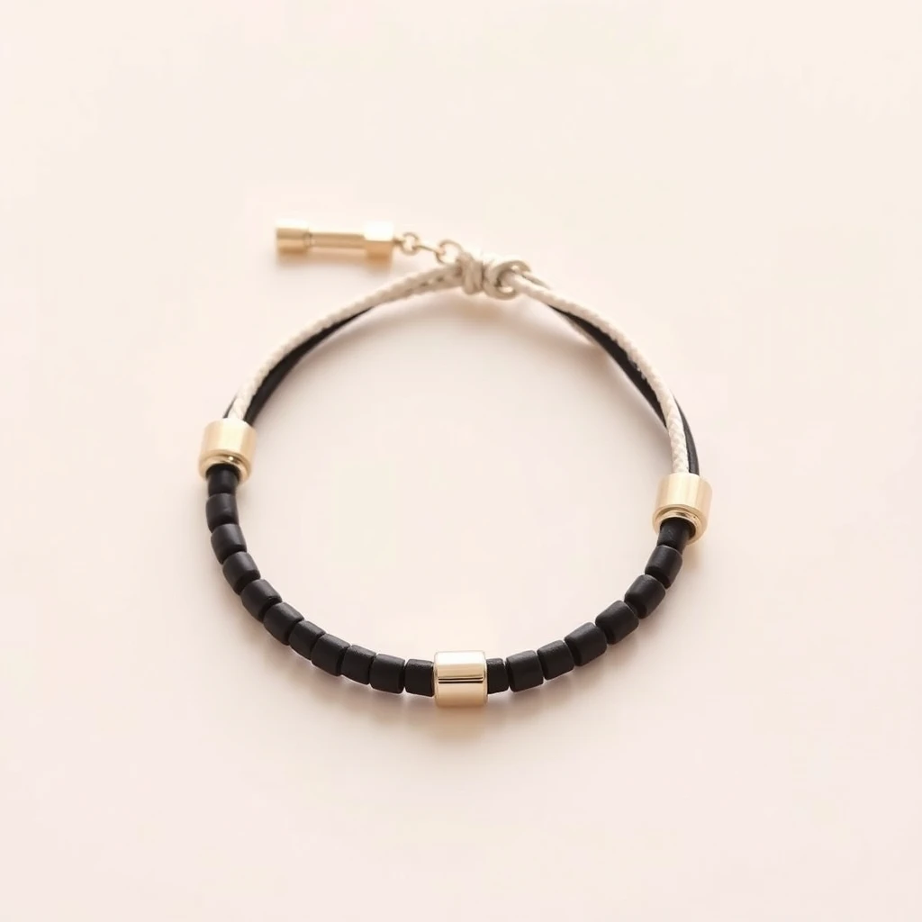 Bracelet tour H Crème