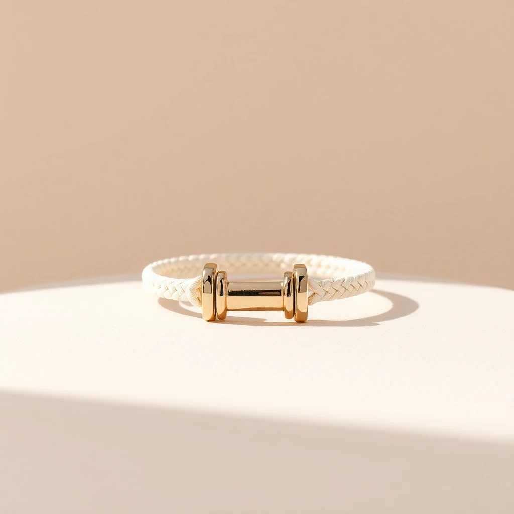 Bracelet tour H Crème