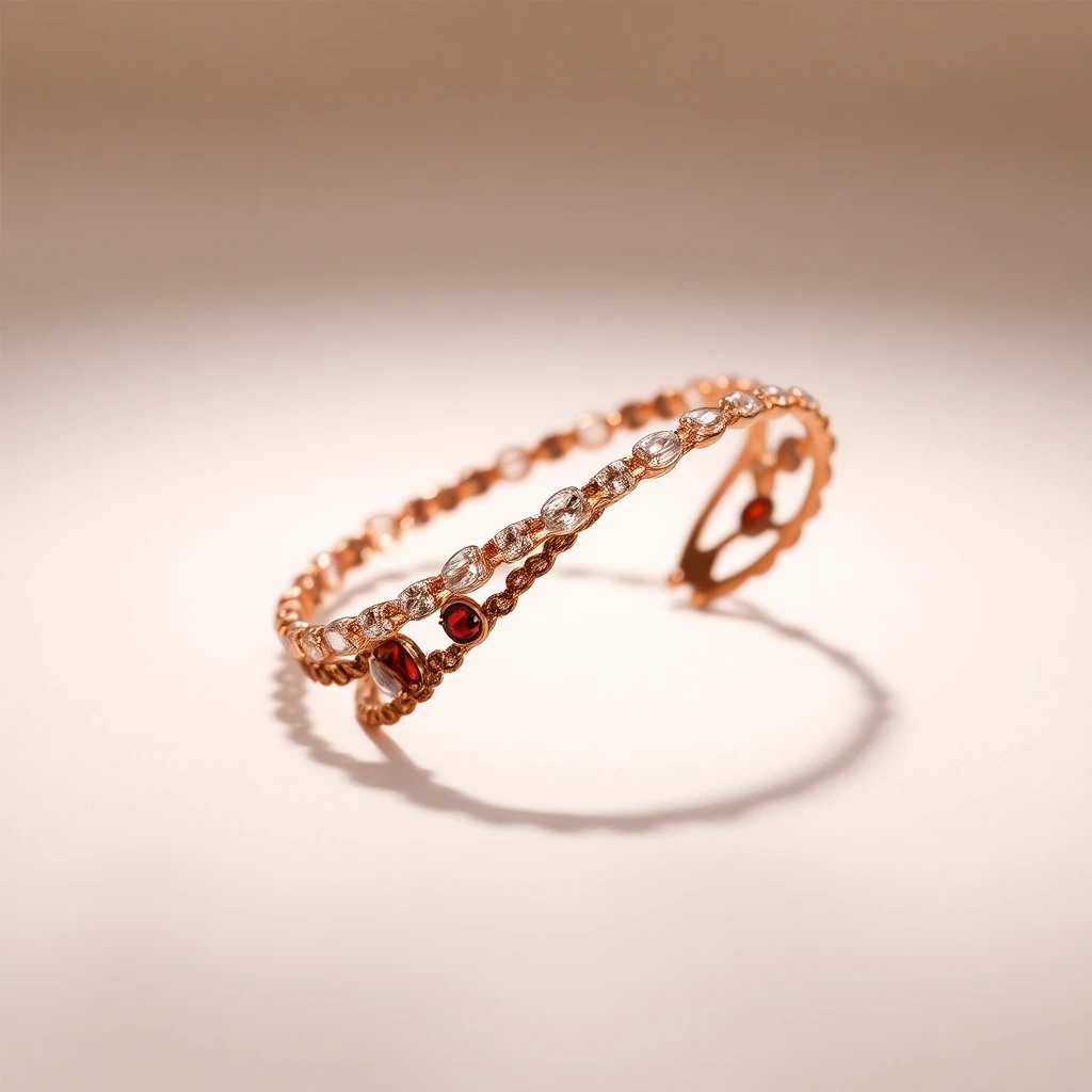 Bracelet tour H Marron Glacé Or Rose