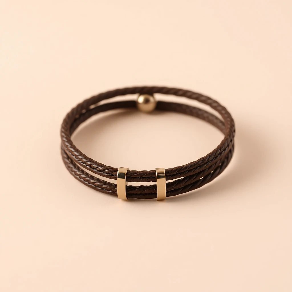 Bracelet tour H Marron Glacé