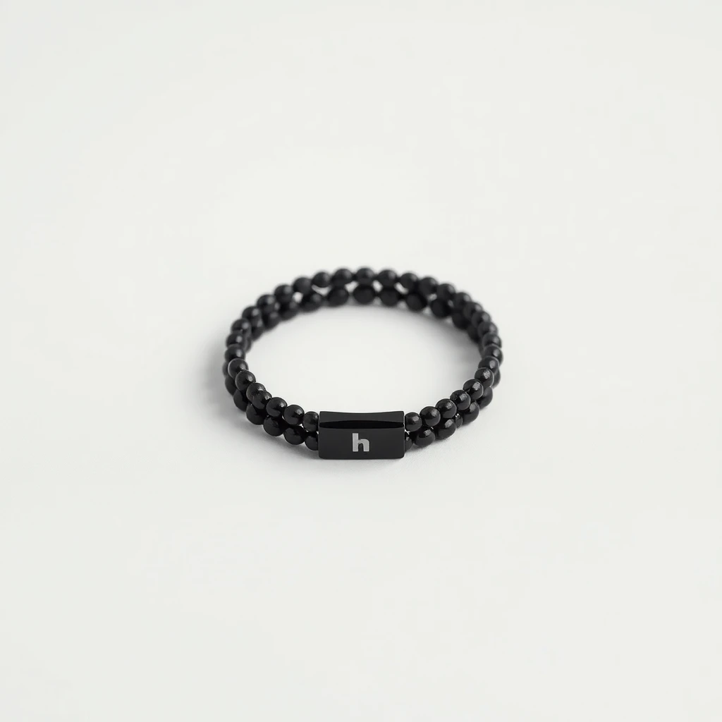 Bracelet tour H Noir