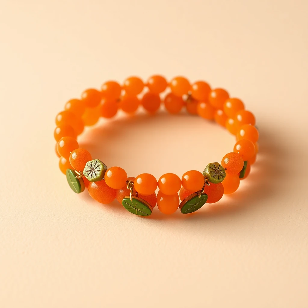 Bracelet tour H Orange Fruité