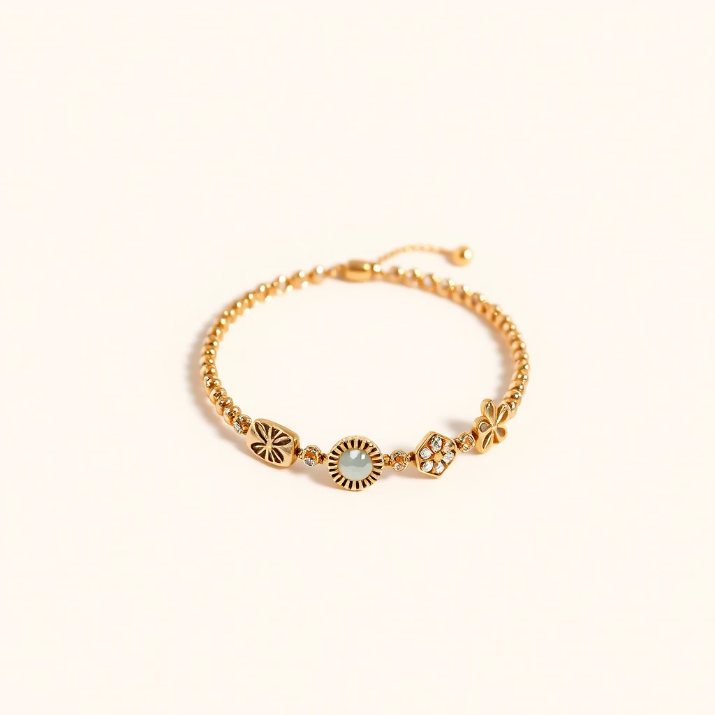 Bracelet trèfles 5 motifs Cornaline