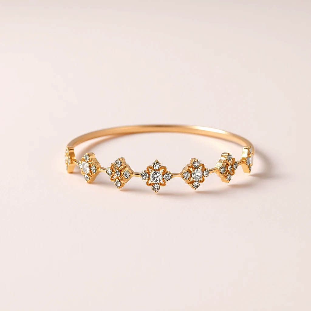 Bracelet trèfles 5 motifs Diamant