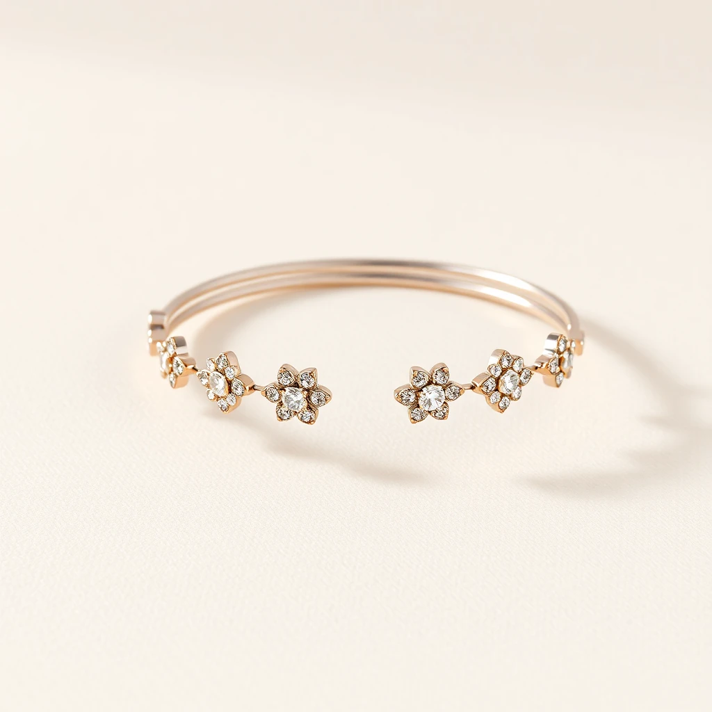 Bracelet trèfles 5 motifs Diamant