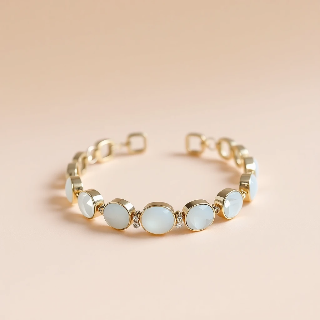 Bracelet trèfles 5 motifs Nacre