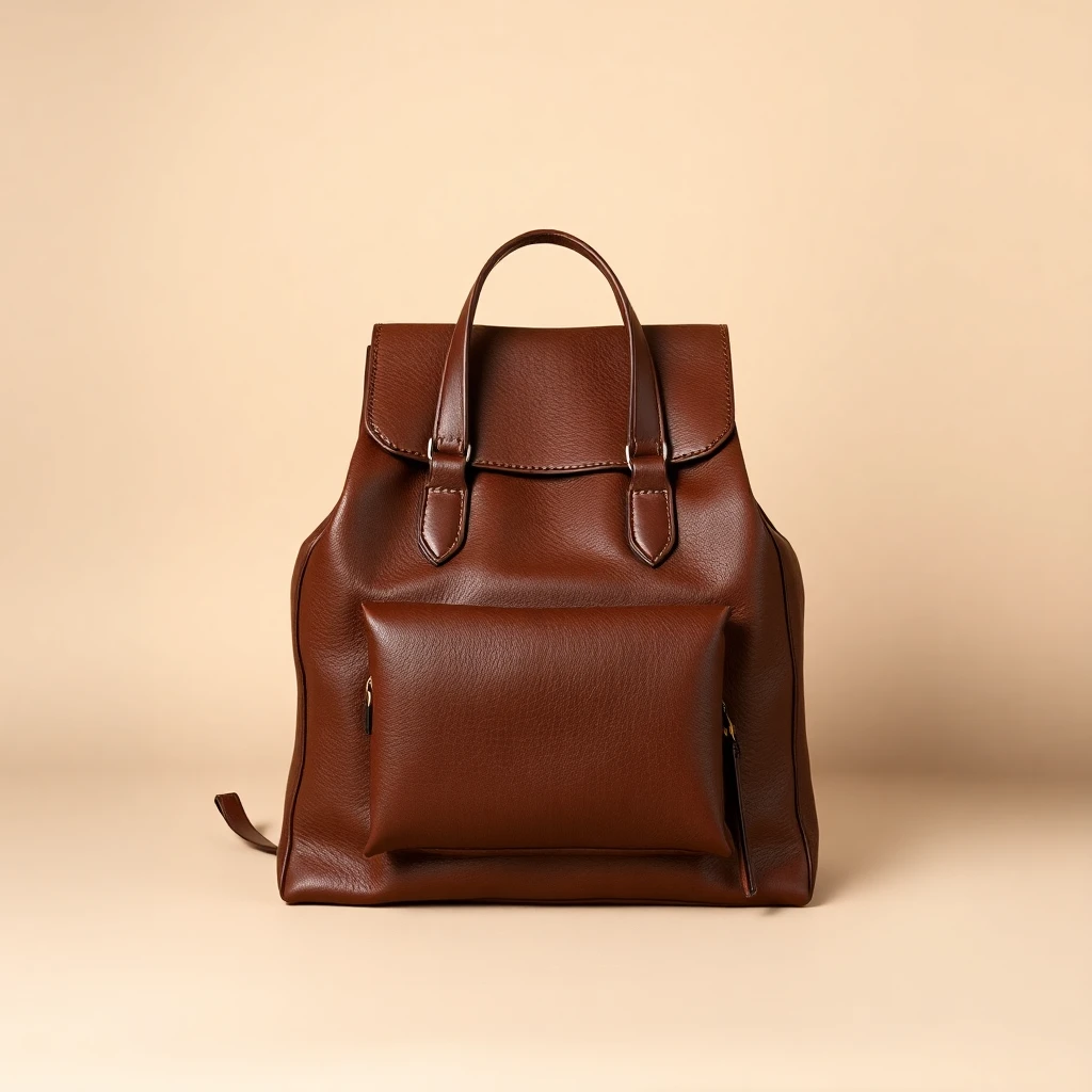 Sac Arcadie en Cuir kaki