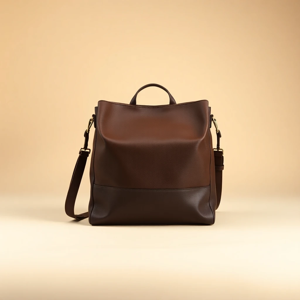 Sac Aventure en Cuir Nappa Marron