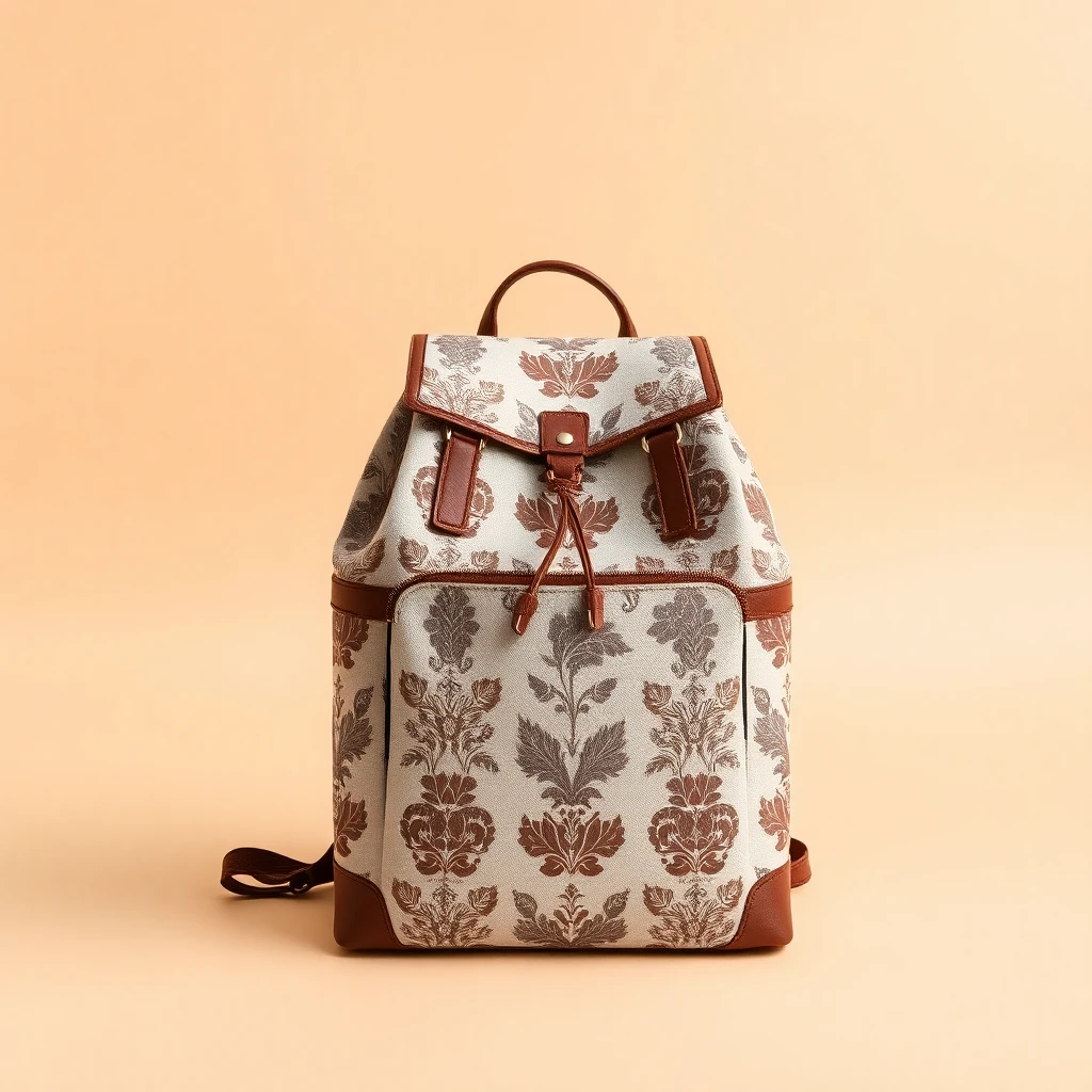 Sac Cabas City Marron Toile