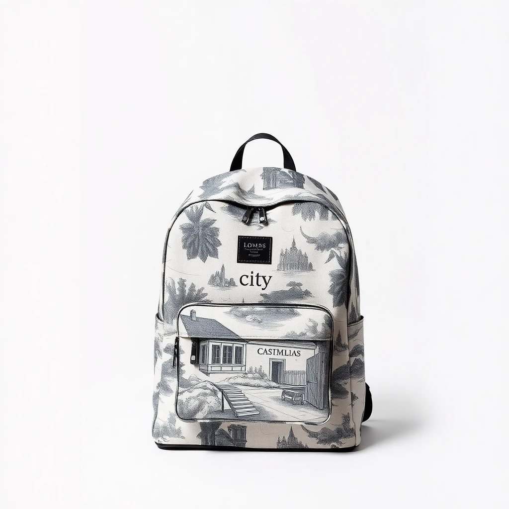 Sac Cabas City Noir Toile