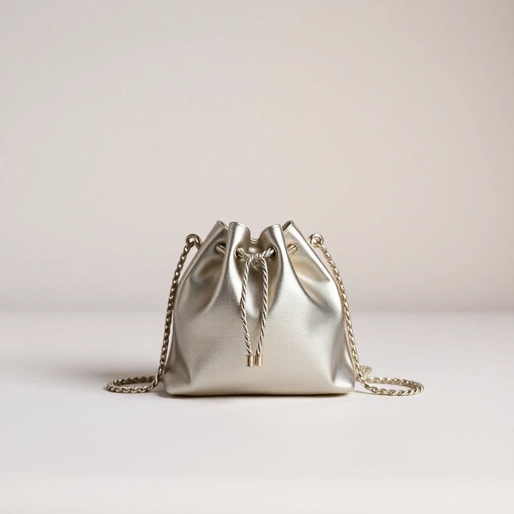 Sac Argentée Mini à chaîne