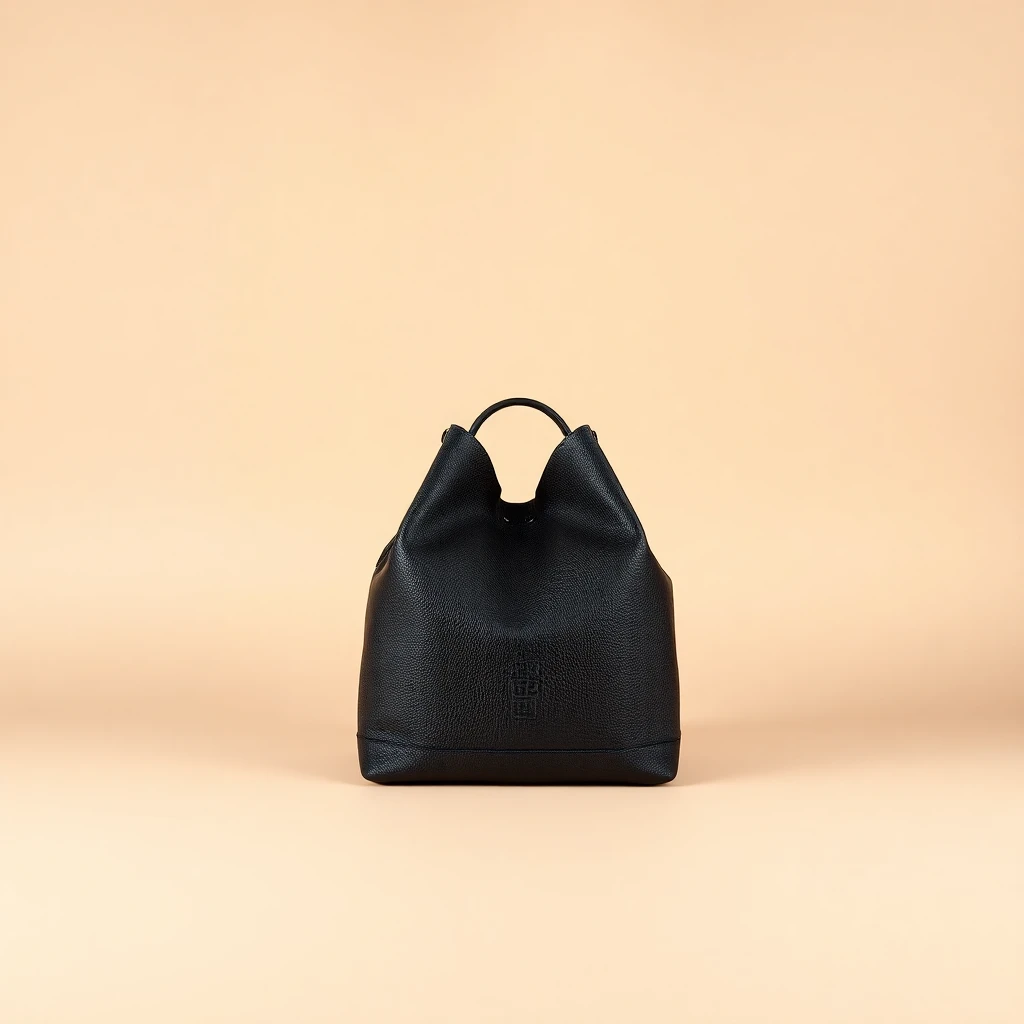 Sac de Jour Grainé Large Noir