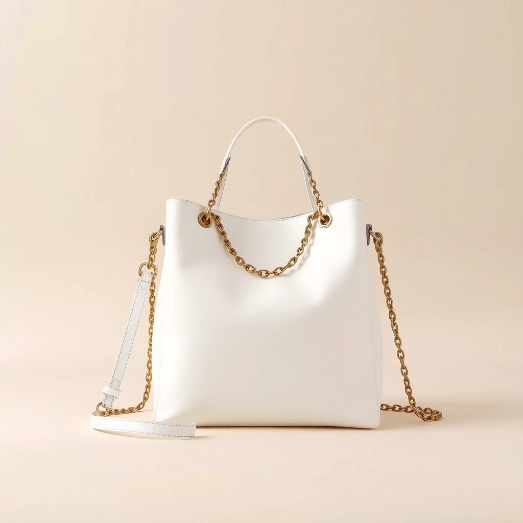 Sac Long Vanity Chaine Blanc